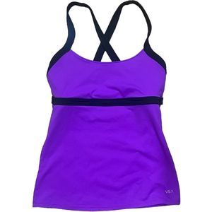 VSX Victoria’s Secret Purple/Black Fitness Top Size:Small